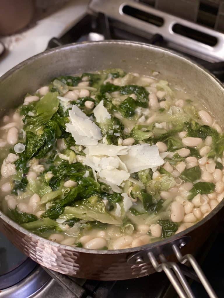 Greens and Beans Finished In Pan