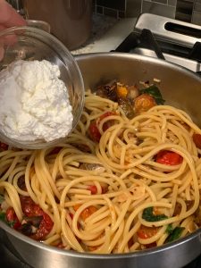 Bucatini with Ricotta and Slow-Roasted Eggplant and Tomatoes