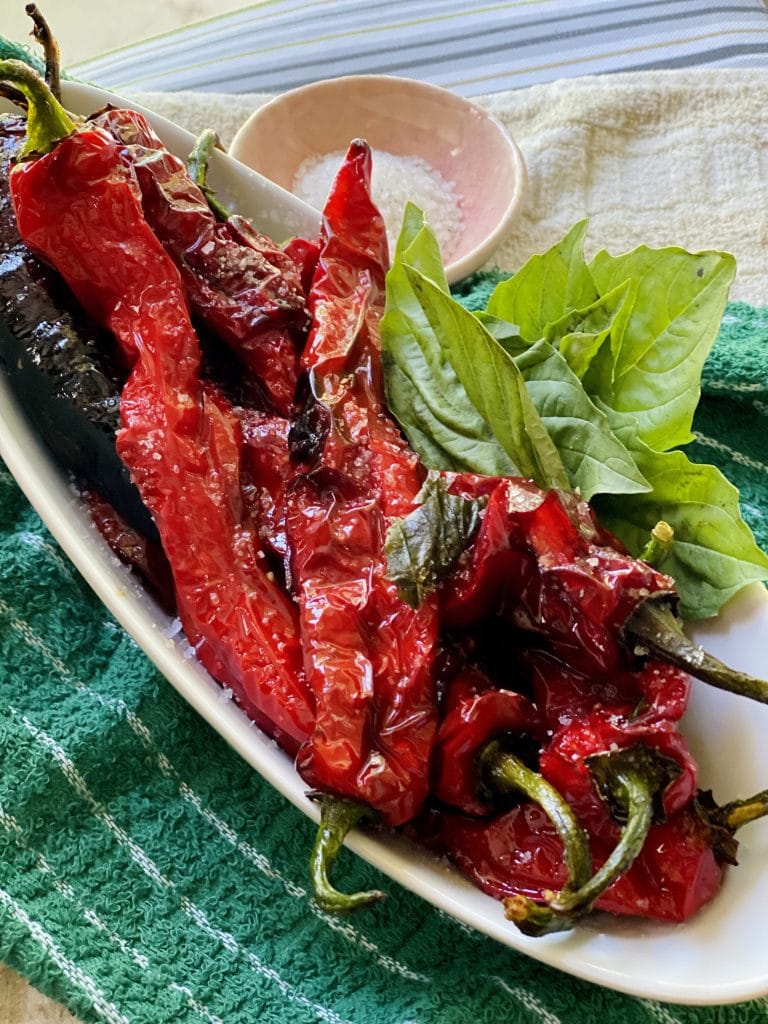 Fried Peppers on Platter