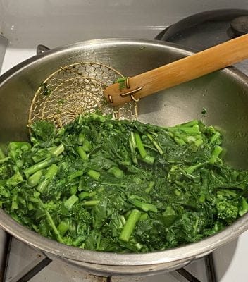 Sautéed Broccoli Rabe Blanched