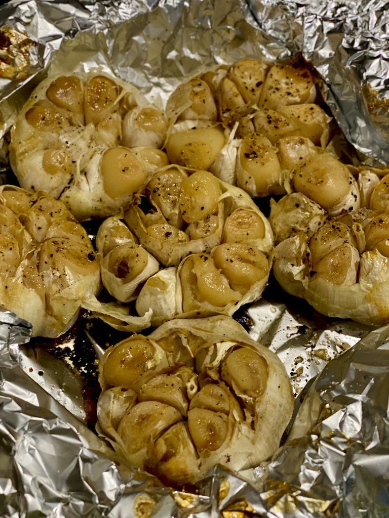 Roasted Garlic Finished in Foil