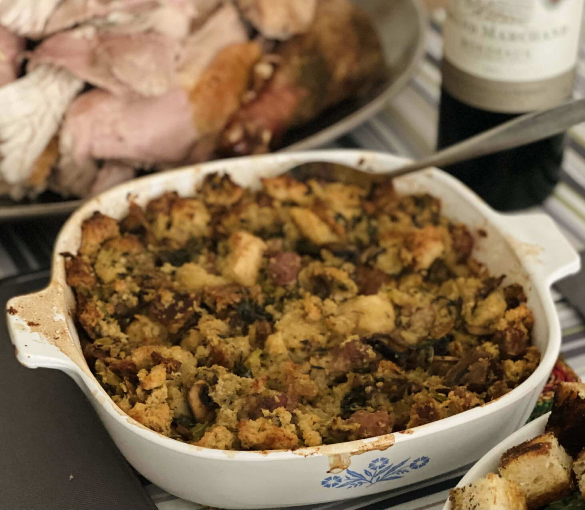 Thanksgiving Stuffing with Sausage and Mushrooms finished