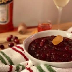 Aperol Spritz Cranberry Sauce styled finished shot in bowl