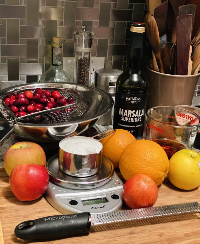 Cranberry Apple Sauce with Marsala ingredients