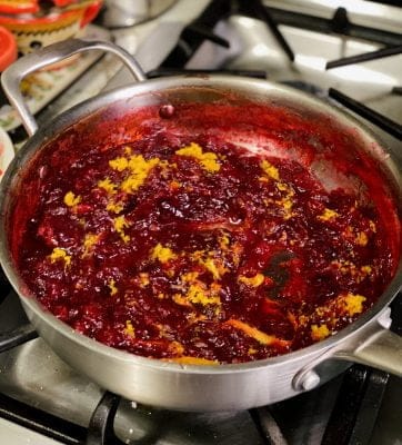 Cranberry Sauce with Orange Finished In Pan