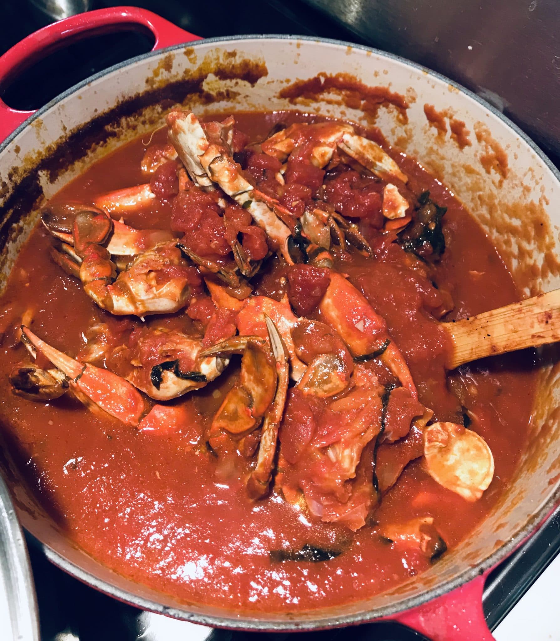 Spaghetti and Crabs , an Italian-American recipe