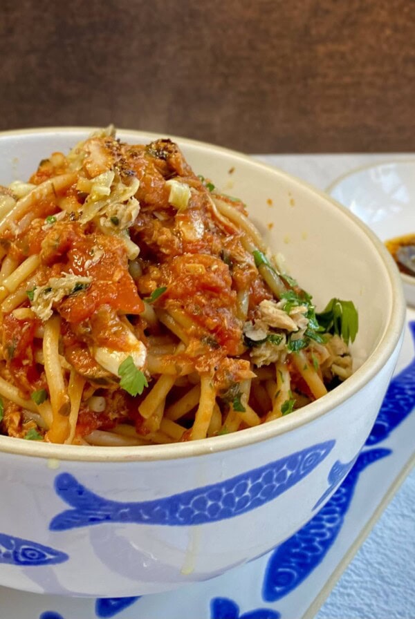 Pasta with Tuna In Bowl Styled