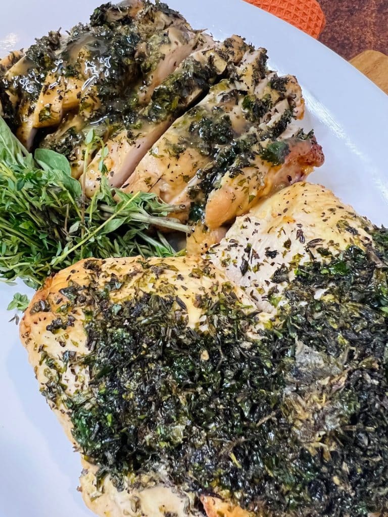 Boneless Turkey Breast with Herb Butter Styled Photo.