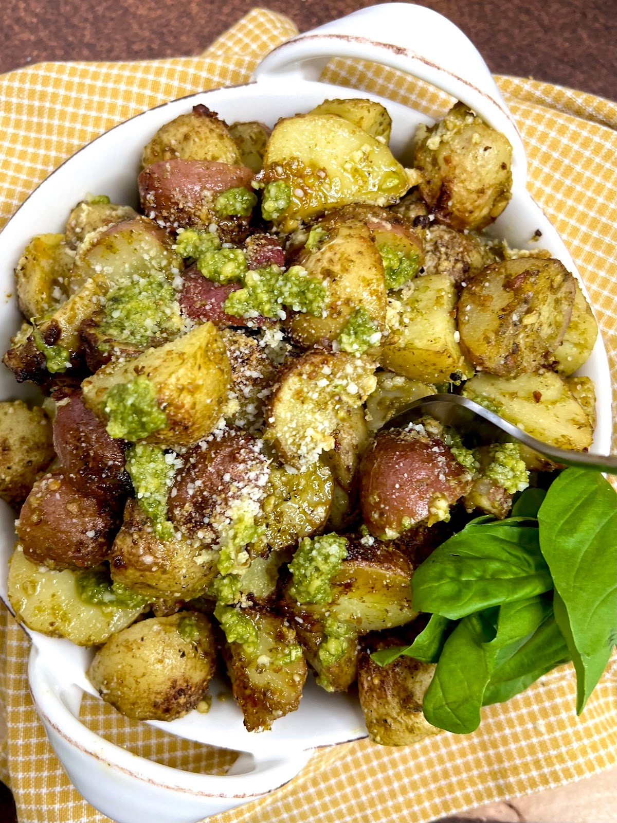 Easy Pesto-Roasted Potatoes