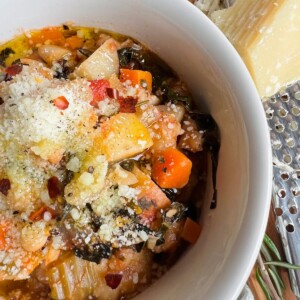 Tuscan Ribollita Soup Finished In Bowl.
