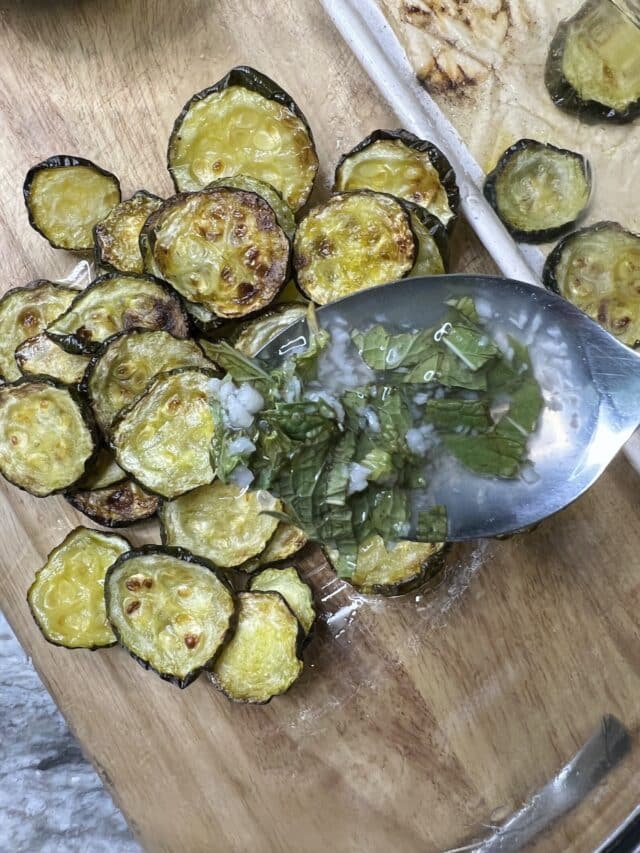 Zucchini alla Scapece (Zucchini w/Mint &amp; Vinegar) - Mangia with Michele