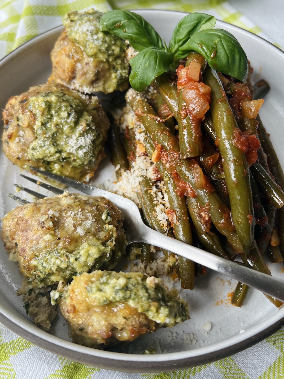 Easy Baked Turkey Meatballs with Pesto Mangia with Michele