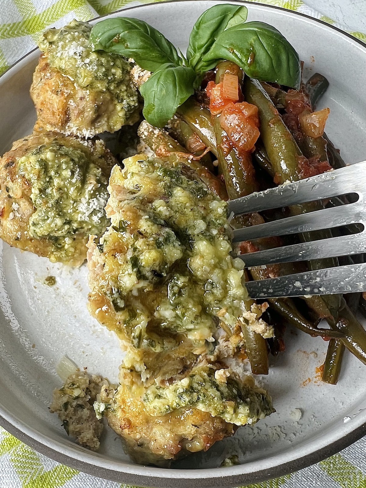 Easy Baked Turkey Meatballs with Pesto Mangia with Michele