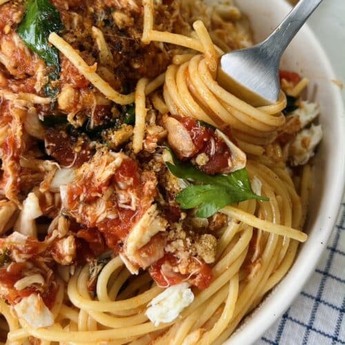 Spaghetti and Crabs , an Italian-American recipe