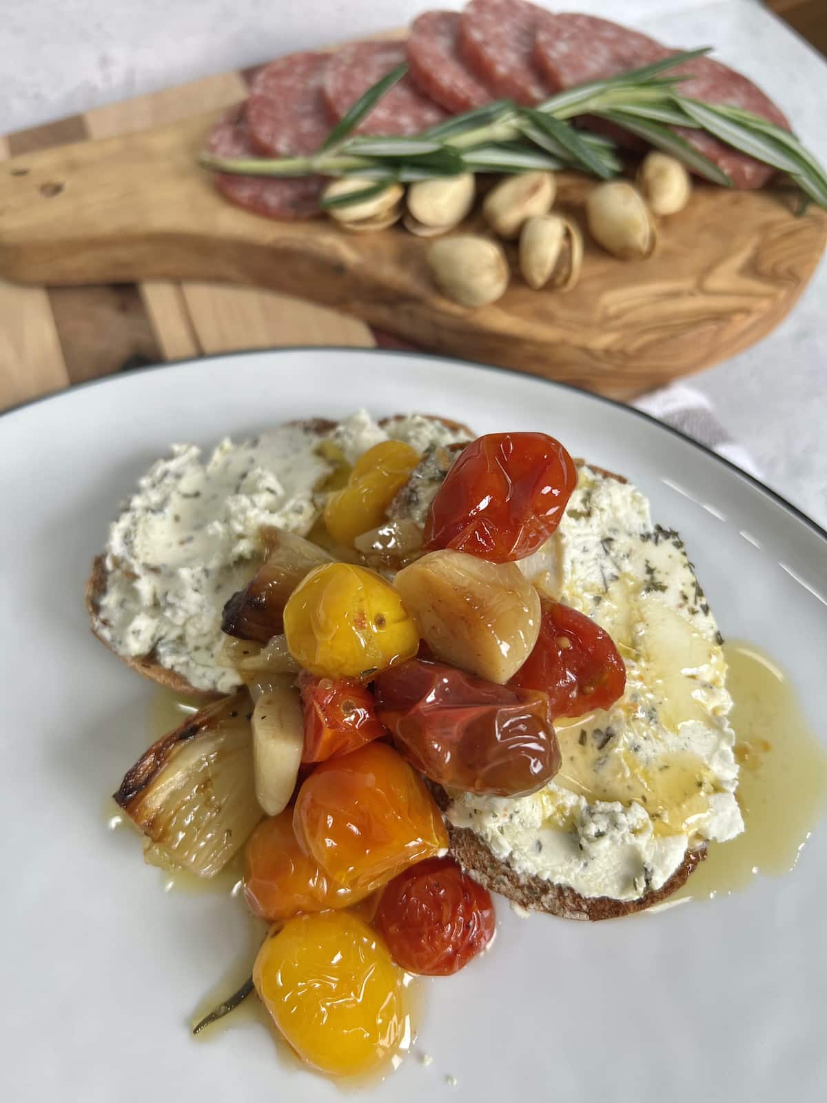 Confit Cherry Tomatoes and Garlic Mangia with Michele