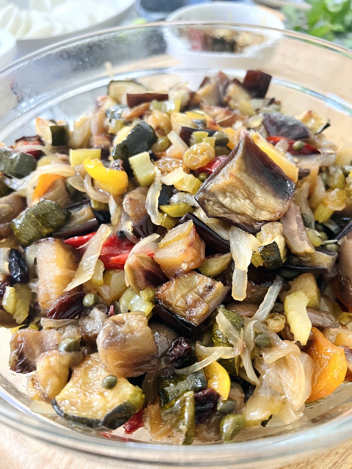Vegetable Caponata without Tomatoes (Roasted) Mangia with Michele