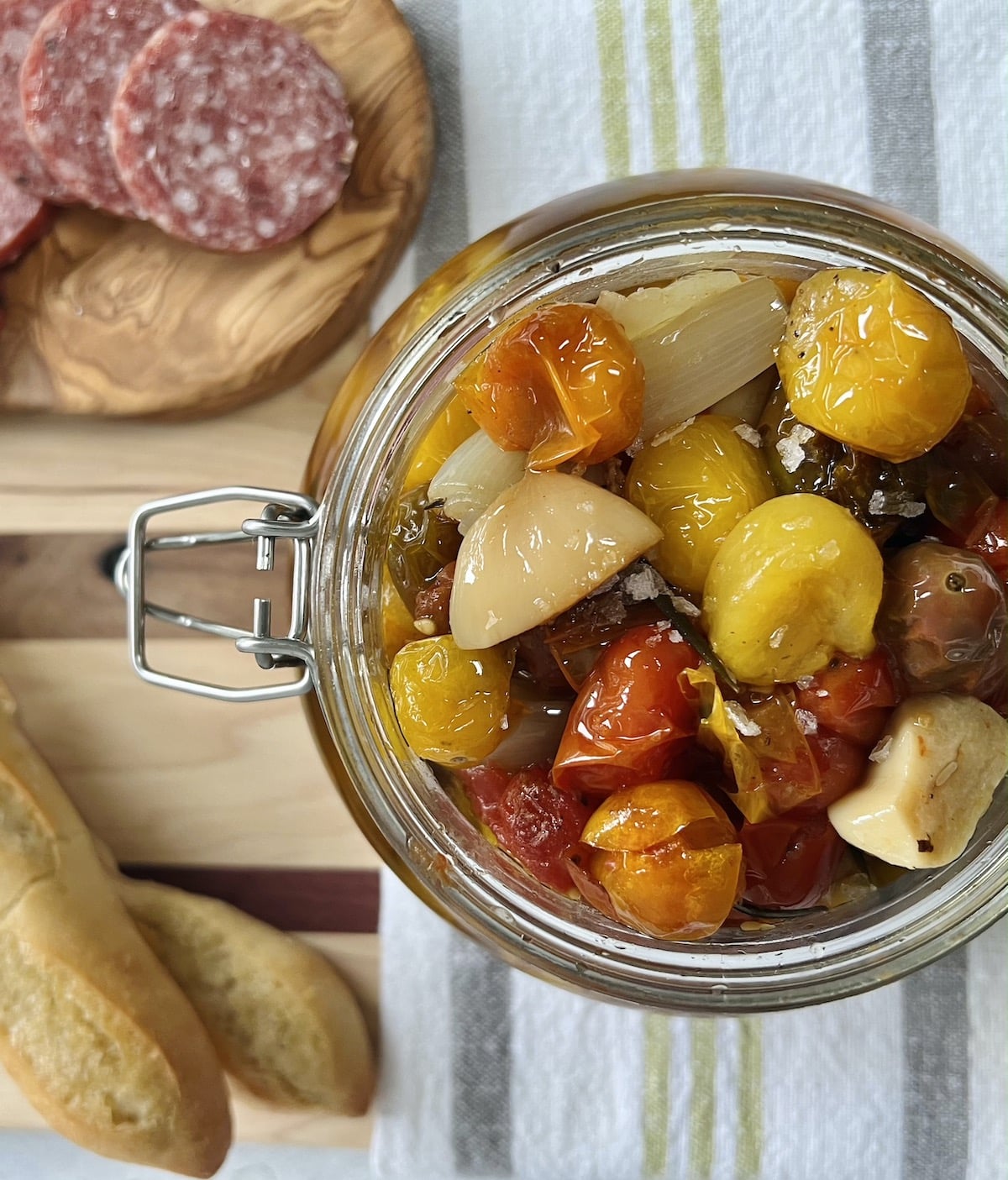 Confit Cherry Tomatoes and Garlic Mangia with Michele