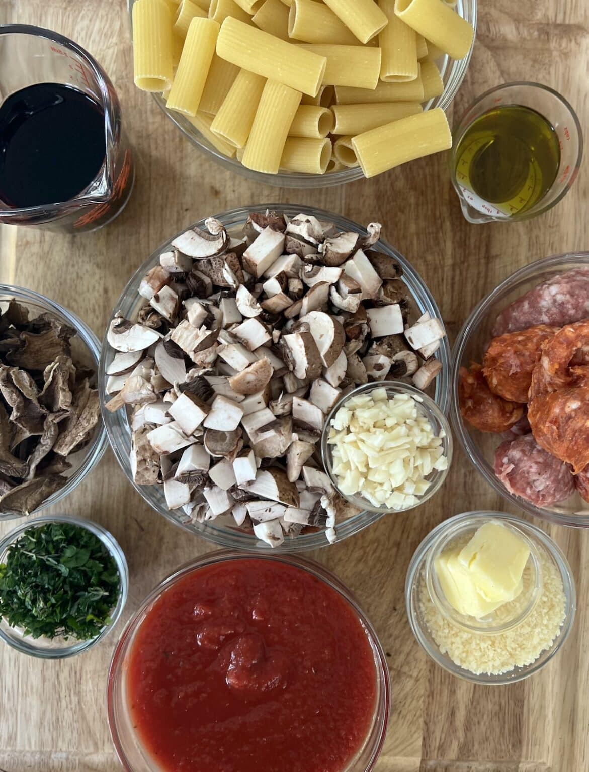 Rigatoni Boscaiola with Mushrooms and Sausage - Mangia with Michele