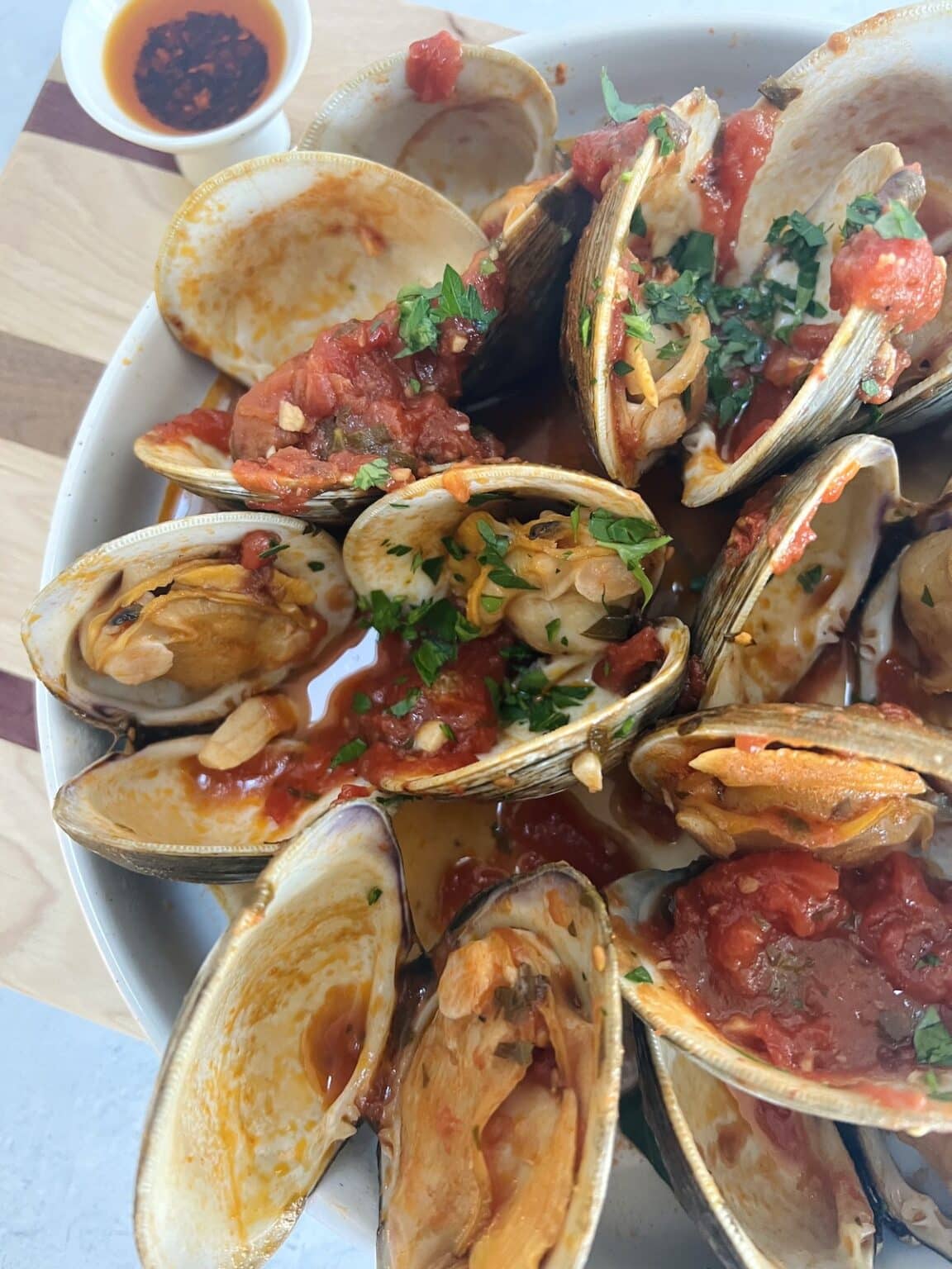 Clams Posillipo in Red Sauce (Zuppa di Clams) Italian Seafood