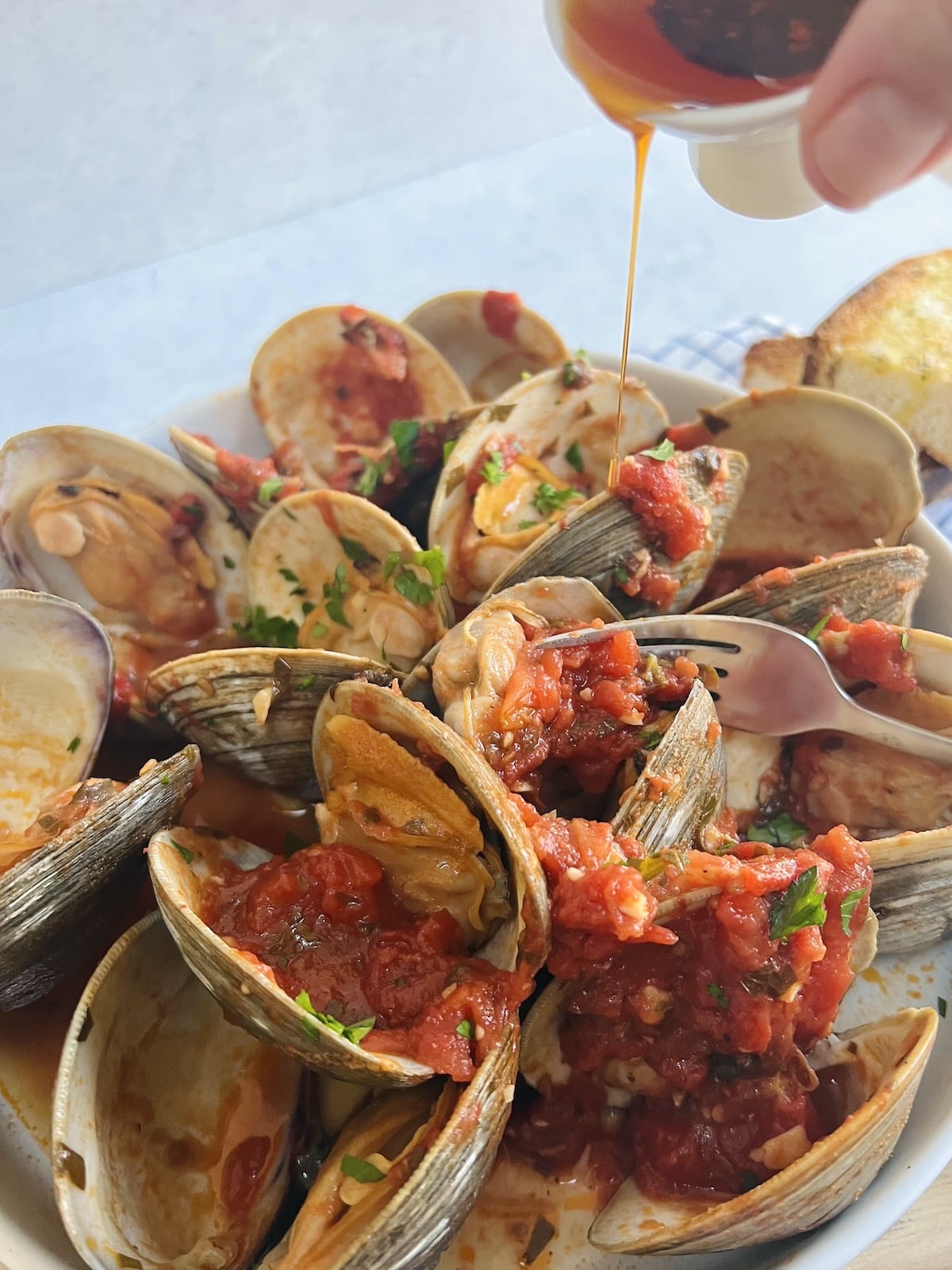 Clams Posillipo in Red Sauce (Zuppa di Clams) Italian Seafood