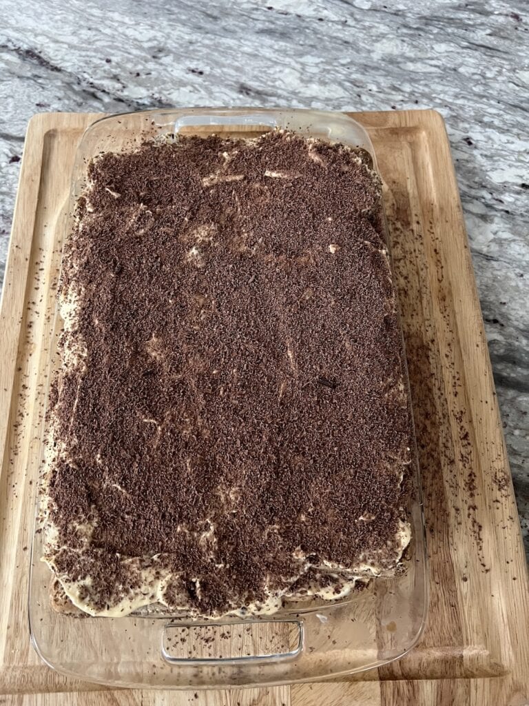 The finished Classic Italian Tiramisu.